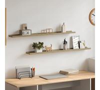 vidaXL Estantes de pared 2 unidades roble Sonoma 100x9x3 cm