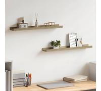 vidaXL Estantes de pared 2 unidades roble Sonoma 60x9x3 cm