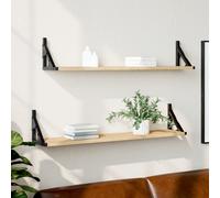 vidaXL Estantes de pared 2 unidades roble Sonoma 80x15x15,5 cm Madera de ingeniería