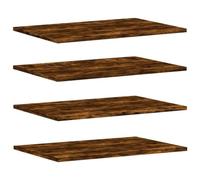 vidaXL Estantes pared 4 uds madera ingeniería roble humo 60x40x1,5 cm