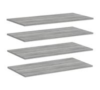 vidaXL Estantes de pared 4 uds, repisas flotantes para libros, cuadros y CD, gris Sonoma
