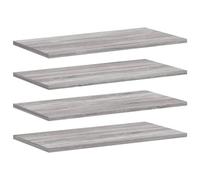 vidaXL Estantes de Pared 4 uds, Repisas para Cuadros Libros CD, Estanterías Flotantes, Baldas para Salón Dormitorio, Madera de Ingeniería Gris Sonoma
