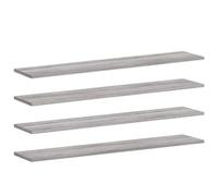 vidaXL Estantes de Pared 4 uds, Repisas para Cuadros Libros CD, Estanterías Flotantes, Baldas para Salón Dormitorio, Madera de Ingeniería Gris Sonoma