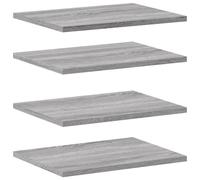 vidaXL Estantes pared 4 uds, repisas para libros y CD, madera de ingeniería Gris Sonoma 40x30x1,5 cm