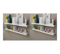 vidaXL Estantes de pared 4 unidades blanco 120 cm