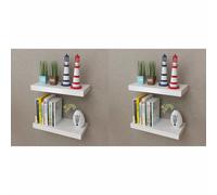 vidaXL Estantes de pared 4 unidades blanco 40 cm