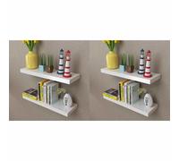 vidaXL Estantes de pared 4 unidades blanco 60 cm