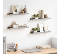 vidaXL Estantes de pared Repisa flotante 4 unidades Gris 40x9x3 cm