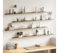 vidaXL Estantes de pared 4 unidades roble Sonoma 115x9x3 cm