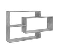 vidaXL Estantes de Pared de contrachapada Gris hormigón 104x20x58,5 cm