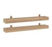 Vidaxl Estantes de Pared Madera Maciza de Teca 40x15x4cm - Pack de 2 90 x 15 x 4cm