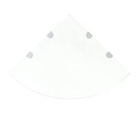 vidaXL Estantes esquina 2 uds soportes cromados transparente 45x45 cm