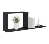 vidaXL Estantes flotantes 2 uds. Roble Negro 80 x 15 x 30 cm