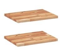 vidaXL Estantes flotantes 2 uds Madera Acacia Acabado Aceite 60x30x2cm