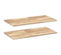 vidaXL Estantes flotantes 2 uds madera acacia sin tratar 100x40x2 cm