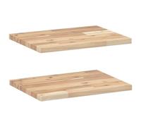 vidaXL Estantes flotantes 2 uds Madera Acacia sin Tratar 60x30x2 cm