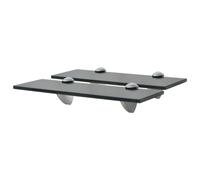 vidaXL 2X Estantes Flotantes Balda Colgantes Expositora Almacenamiento Estantería Montado para Libros y Objetos Decoración Pasillo Vidrio 30x10cm