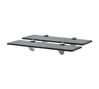 vidaXL 2X Estantes Flotantes Balda Colgantes Expositora Almacenamiento Estantería Montado para Libros y Objetos Decoración Pasillo Vidrio 40x10cm