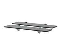 vidaXL 2X Estantes Flotantes Balda Colgantes Expositora Almacenamiento Estantería Montado para Libros y Objetos Decoración Pasillo Vidrio 50x10cm