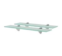 vidaXL Estantes flotantes 2 unidades vidrio 8 mm 50x20 cm
