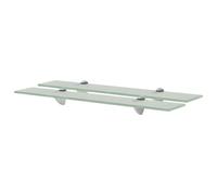 vidaXL 2X Estantes Flotantes Balda Colgantes Montado Expositora Estantería para Libros y Objetos Decoración Parillo Almacenamiento Vidrio 60x10cm