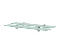 vidaXL Estantes flotantes 2 unidades vidrio 8 mm 60x20 cm