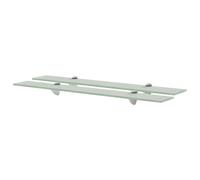 vidaXL 2X Estantes Flotantes Montados Colgante Cristal Paneles Hojas de Pared Forma de Almacenamiento Estantería de Exhibición Vidrio 8 mm 70x10 cm