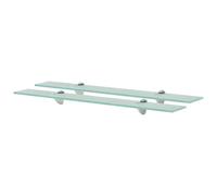 vidaXL Estantes flotantes 2 unidades vidrio 8 mm 70x10 cm