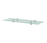 vidaXL 2X Estantes Flotantes Balda Colgantes Expositora Estantería Montado para Libros y Objetos Decoración Parillo Almacenamiento Vidrio 80x20cm