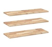 vidaXL Estantes flotantes 3 uds madera acacia sin tratar 100x30x2 cm