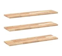 vidaXL Estantes flotantes 3 uds Madera Acacia sin Tratar 80x20x2 cm