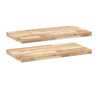 Vidaxl Estantes Flotantes de Madera Acacia Sin Tratar 100x40x4 Cm Marrón - Pack 2 Brown