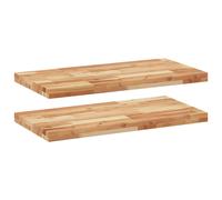 Vidaxl Estantes Flotantes de Madera Acacia Sin Tratar 100x40x4 Cm Marrón - Pack 2 Dark brown