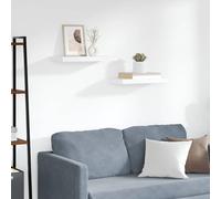 vidaXL Estantes flotantes de pared 2 uds MDF blanco 50x23,5x3,8 cm