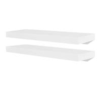 vidaXL Estantes exhibidores flotantes Tablero DM blanco para libros y DVD 2 uds