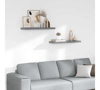 vidaXL Estantes flotantes de pared 2 uds MDF gris 80x23,5x3,8 cm