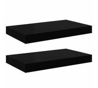 vidaXL Estantes flotantes de Pared 2 uds MDF Negro 40x23,5x3,8 cm