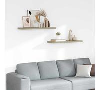 vidaXL Estantes flotantes de pared 2 uds MDF roble 90x23,5x3,8 cm