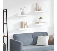 vidaXL Estantes flotantes de Pared 4 uds Blanco MDF 50x23,5x3,8 cm