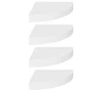 vidaXL Estantes flotantes de pared 4 uds MDF blanco 25x25x3,8 cm