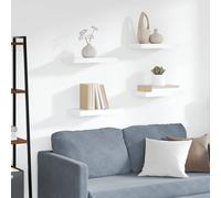 vidaXL Estantes flotantes de pared 4 uds MDF 40x23x3,8 cm Blanco