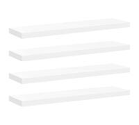 vidaXL Estantes flotantes de Pared 4 uds MDF Blanco 90x23,5x3,8 cm