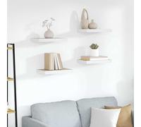 vidaXL Estantes flotantes pared 4 uds MDF roble y blanco 50x23,5x3,8 cm