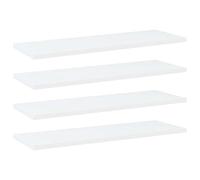 vidaXL Estantes para estantería Madera contrachapada Blanco 60x20x1,5 cm 4 uds