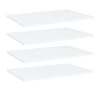 vidaXL Estantes para estantería 4 uds madera contrachapada blanco 60x40x1,5 cm