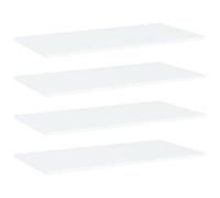 vidaXL Estantes para estantería 4 uds Madera contrachapada Blanco 80x40x1,5 cm