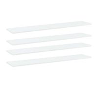 vidaXL Estantes para estantería 4 piezas Madera contrachapada Blanco 100x20x1,5 cm