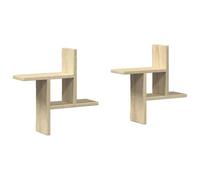 vidaXL Estantes Pared 2 uds Madera ingeniería Roble Sonoma 38x12x38 cm