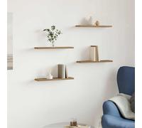 vidaXL Estantes pared 4 ud madera ingeniería roble artisan 40x10x1,5cm