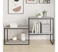 vidaXL Estantes de pared 4 uds – Repisas flotantes para libros y cuadros – Madera Gris Sonoma